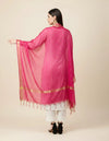 Pink Lightweight Cotton Silk Dotted Dupatta | Elegant Everyday Ethnic Drape