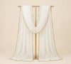 White Nazneen Chiffon Dupatta with Lace Border | Solid Lightweight Wrap