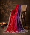 Luxe Fendi Womens Pink Dupatta with Heritage Zari Buti & Elephant Work