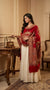 Naqsh-e-Kashmir Inspired Mughal Palace Scenic Jacquard Woven Red Shawl with Zari Work