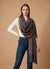 Regal Floral & Paisley Kani Weave Wool Blend Grey Stole