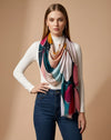 Signature Bamboo Silk Floral PrintedStole | Oversized Contemporary Bloom Print