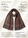 Everday Bamboo Silk Floral Kalamkari Printed Brown Stole