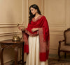 Naqsh-e-Kashmir Woven Kani Jacquard Border Maroon Shawl | Wool Blend