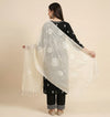 Off White Cotton Embroidered Dupatta | Summer Edit Lightweight Ethnic Essential