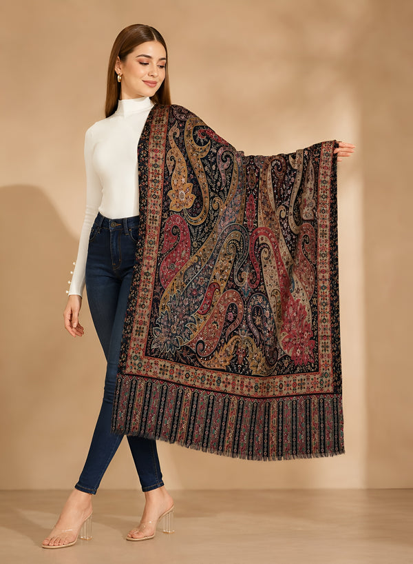 Signature All-Over Paisley & Floral Printed Bamboo Silk Stole for Women
