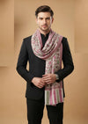 Noble Kani Weave Floral Wool Blend White Stole
