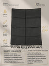 Everyday Solid Textured Viscose Black Women's Stole | Lightweight Wrap