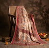 Chinon Floral Mirror Work Women Multicolor Dupatta with Designer Printed Panels & Lace Border
