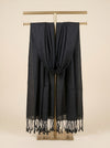 Everyday Solid Textured Viscose Black Women's Stole | Lightweight Wrap