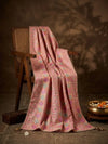 Luxe Chinon Women Phulkari Dupatta with Mirror & Beads Detailing, Lace Border and Latkan Tassels