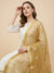 Gold Organza Meena Jaal Dupatta | Elegant Sheer Festive Drape