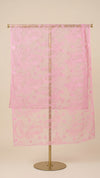 Pink Organza Embroidered Dupatta for Women with Paisley & Floral
