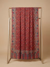 Everday Bamboo Silk Floral Kalamkari Printed Red Stole