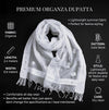 White Organza Dupatta with Mirror Flower Embroidery & Cutwork Border