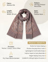 Everyday Bamboo Silk Heritage Printed Reversible Grey Stole