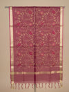 Organza Meena Jaal Mens Dupatta – Pink with Gold Woven Design