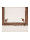 Ivory Woolen Mens Shawl with Intricate Embroidered Detailing – Heritage Wrap (80 x 40 Inches)