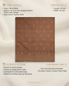Timeless Mens Wool Blend All-Over Zari Jacquard Floral Trellis Brown Stole