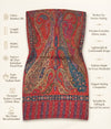 Reserve Mens All-Over Paisley & Floral Print Bamboo Silk Red Stole
