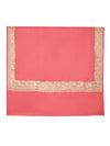 Pink Woolen Mens Shawl with Gold Border – 80x40 Inches