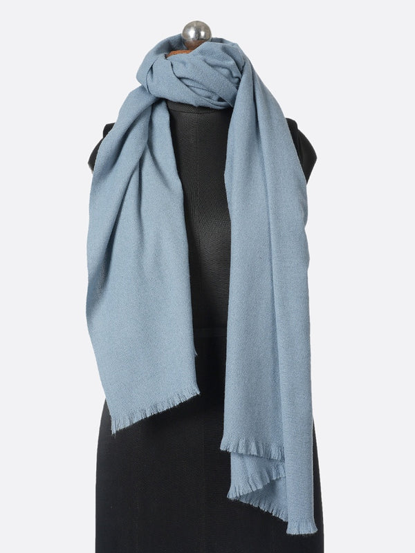 Solid Woolen Mens Stole | Classic Minimal Winter Wrap (80 × 28 Inches)