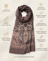 Everyday Bamboo Silk Heritage Printed Reversible Brown Stole