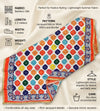 Chinon Floral Mirror Work Women Multicolor Dupatta with Designer Printed Panels & Lace Border