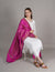 Pink Banarasi Silk Dupatta with Gold Zari Buti & Ornate Border (Size: 2.5x1 m Approx)