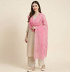 Pink Cotton Embroidered Dupatta | Summer Edit Lightweight Ethnic Essential