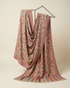 Regal Kani Weave All-Over Floral Jaal Wool Blend Beige Stole | Kashmiri Inspired
