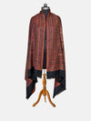 Black Jamawar Wool Blend Mens Shawl with Intricate Paisley Weave – 80×40 Inches