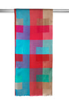 Bamboo Silk Mens Stole with Modern Checkered Pattern | Lightweight & Elegant | 80×28 Inches