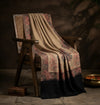 Naqsh-e-Kashmir Woven Kani Jacquard Paisley Beige Shawl with Inner Bootas & Solid Panel