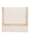 White Woolen Mens Shawl with Gold Border – 80x40 Inches