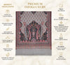 Mir-e-Khas Men's Kashmir-Inspired Paisley Jacquard Grey Shawl with Kani Floral Border