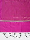 Rani Banarasi Silk Dupatta with Intricate Woven Zari Motifs & Classic Border (Size: 2.5x1 m Approx)