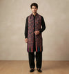 Mir-e-Khas Traditional Kashmiri Kani Weave Black Shawl for Men – Wool Blend