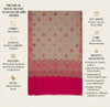 Naqsh-e-Kashmir Woven Kani Jacquard Pink Shawl with All-Over Buttis & Solid Panel
