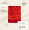 Naqsh-e-Kashmir All-Over Floral Woven Kani Jacquard Wool Blend Red Shawl