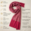 Naqsh-e-Kashmir Sozni Jaal Embroidered Pink Shawl | Traditional Kashmiri Wool Blend