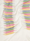 Woolen Women Stole with Ikat-Inspired Woven Motifs | Elegant Ethnic Wrap (80 × 28 Inches)
