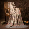 Naqsh-e-Kashmir Woven Kani Jacquard Floral Shawl with Traditional White Border & Panel