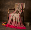 Naqsh-e-Kashmir Woven Kani Jacquard Pink Shawl with All-Over Buttis & Solid Panel