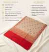 Naqsh-e-Kashmir Woven Kani Jacquard Red Shawl with All-Over Buttis & Solid Panel