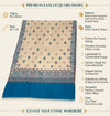 Naqsh-e-Kashmir Woven Kani Jacquard Blue Shawl with All-Over Buttis & Solid Panel