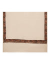 Woolen Women Shawl in Beige with Embroidered Traditional Border (80 x 40 Inches)