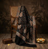 Naqsh-e-Kashmir Kani Woven All-Over Paisley Jacquard Black Shawl