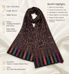 Mir-e-Khas Traditional Kashmiri Kani Weave Black Shawl for Men – Wool Blend
