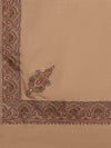 Elegant Brown Woolen Women Shawl with Embroidered Border – Ethnic Wrap (80 x 40 Inches)